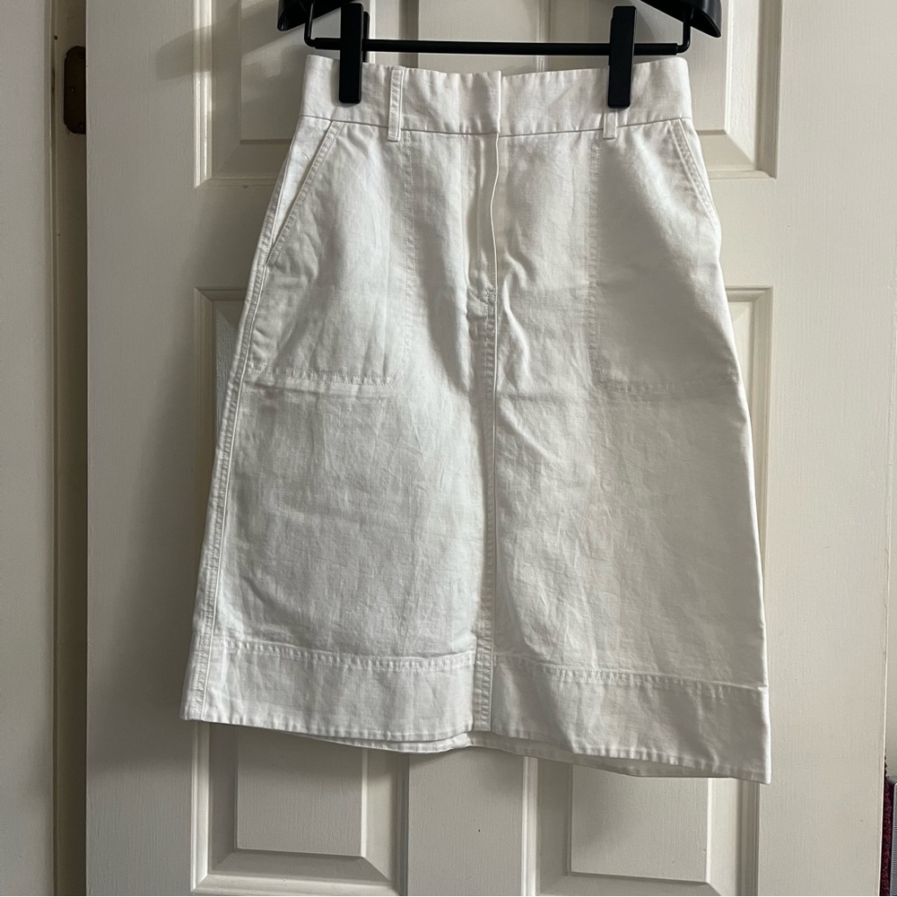 Babaton White Denim Skirt size 4